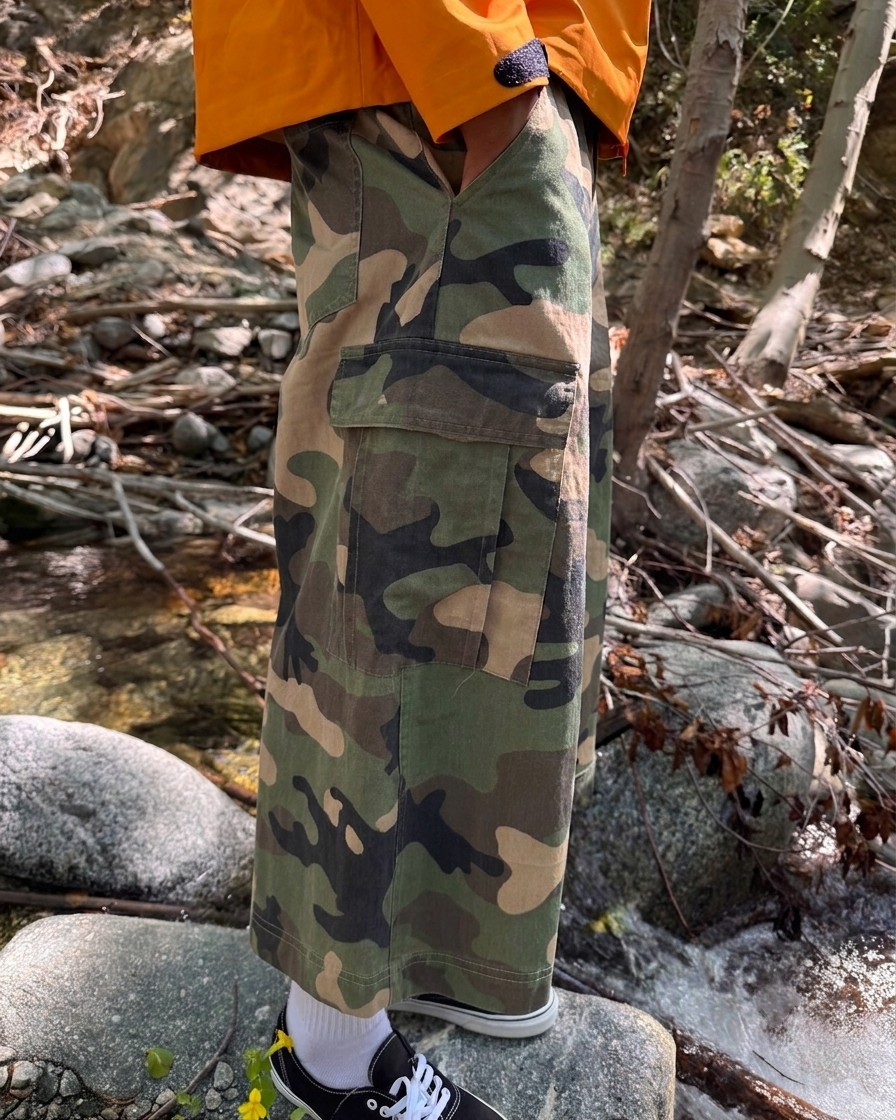 Baggy Hiking Camo Shorts